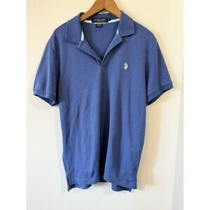 US Polo Assn. Polo Shirt, Light Blue, Men's Size Medium